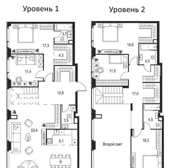 5-комн. квартира, 181.7 м2, 41/42 эт. Москва