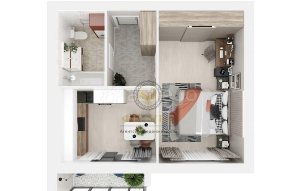 1-комн. квартира, 42.7 м2, 1/7 эт. Северный - изображение 6