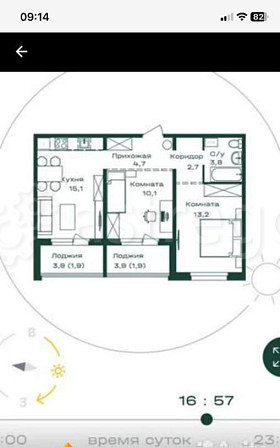 2-комн. квартира, 54 м2, 4/8 эт. Майма - изображение 6