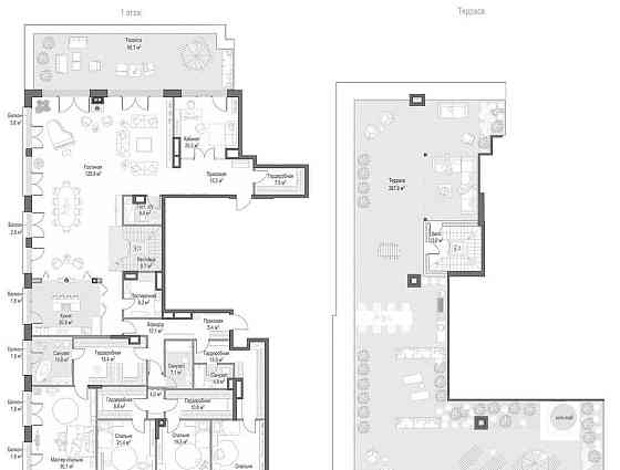 5-комн. квартира, 546.04 м2, 6/6 эт. Москва
