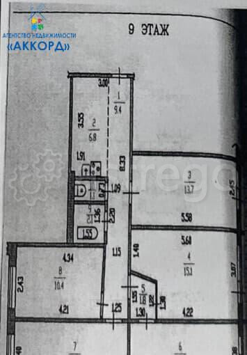 Комната, 13.4 м2, 9/9 эт. Барнаул - изображение 1