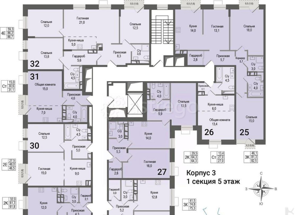 2-комн. квартира, 64.3 м2, 5/8 эт. Королев - изображение 6