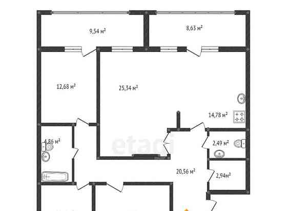 4-комн. квартира, 121.6 м2, 7/21 эт. Уфа