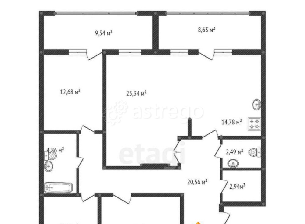 4-комн. квартира, 121.6 м2, 7/21 эт. Уфа - изображение 5