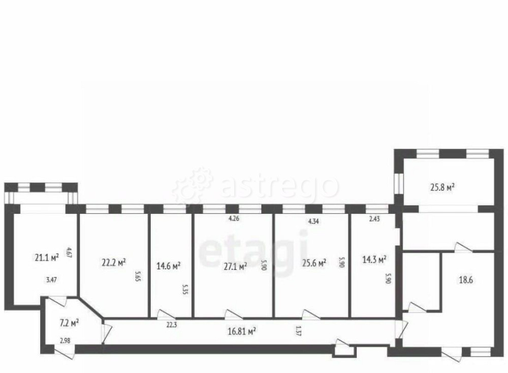 Комната, 25.6 м2, 2/5 эт. Санкт-Петербург - изображение 2