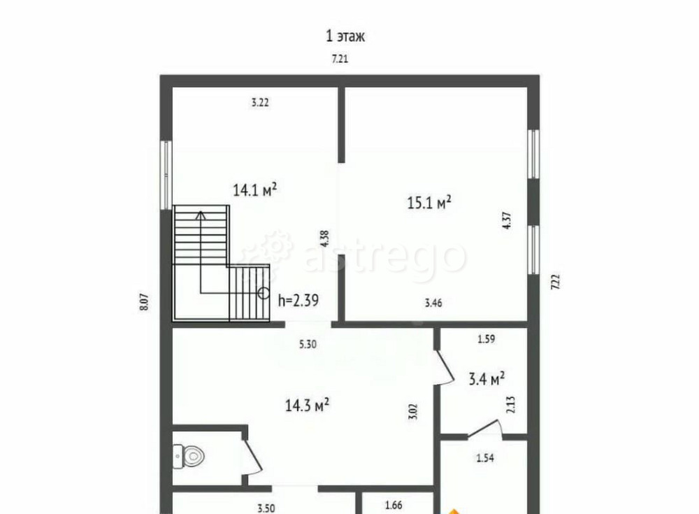 Дом, 95.8 м2, 14.75 сотки, 2 эт. Березовка - изображение 6