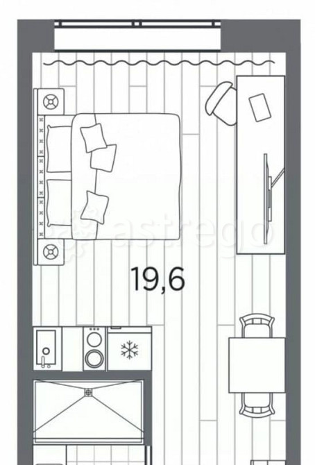 1-комн. апарт-ы, 23.4 м2, 2/13 эт. Санкт-Петербург - изображение 1