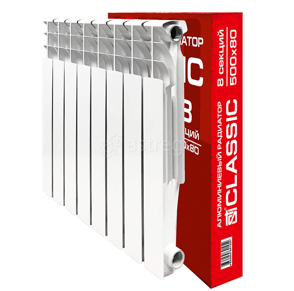 Радиатор алюминиевый литой 500-80 8 секций Иркутск - изображение 1