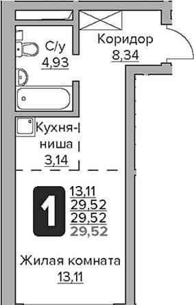 Студия, 29.52 м2, 30/32 эт. Москва