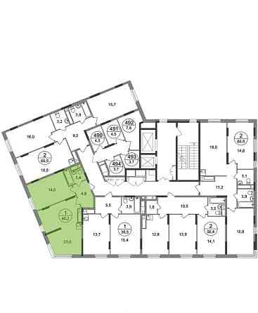 1-комн. квартира, 45 м2, 17/17 эт. Москва
