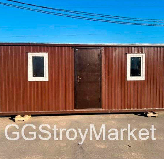 Бытовка для дачи 6.0х2.4 м БК-01 с видом распашонки GGStroyMarket, Россия Москва