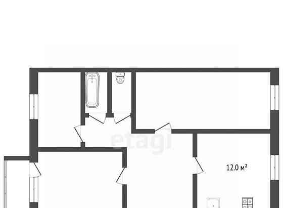 3-комн. квартира, 59.1 м2, 1/5 эт. Коряжма