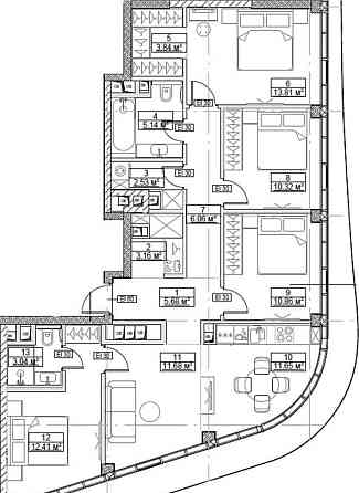 4-комн. квартира, 100.18 м2, 44/49 эт. Москва