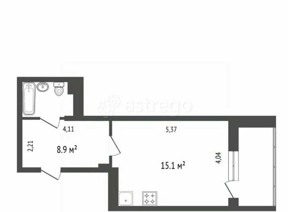 Студия, 34.2 м2, 22/25 эт. Красноярск - изображение 6