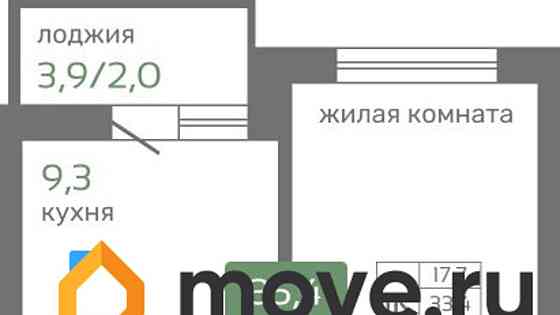 1-комн. квартира, 35.4 м2, 10/19 эт. Красноярск