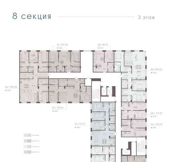 3-комн. квартира, 109.17 м2, 3/8 эт. Санкт-Петербург