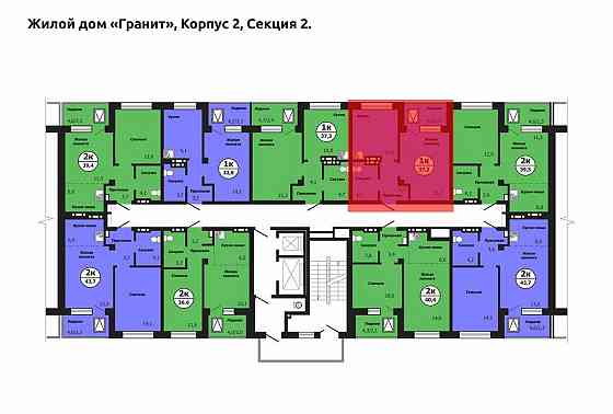 1-комн. квартира, 37.2 м2, 18/19 эт. Красноярск