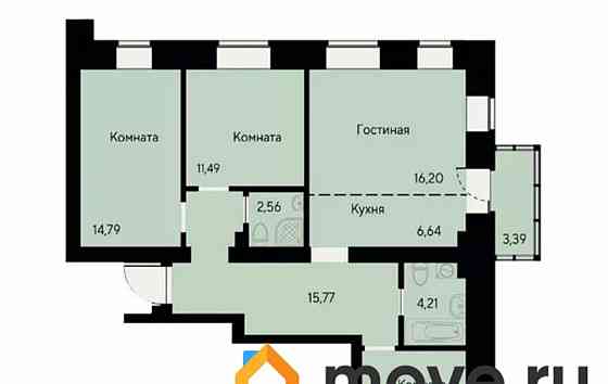 4-комн. квартира, 87.3 м2, 5/8 эт. Красноярск