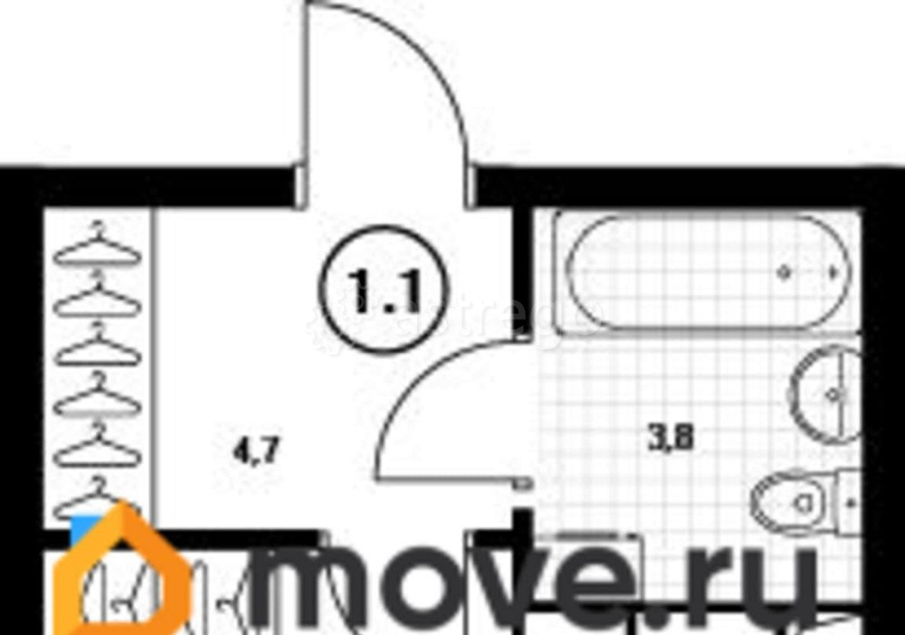 Студия, 28.2 м2, 11/17 эт. Пушкино - изображение 1