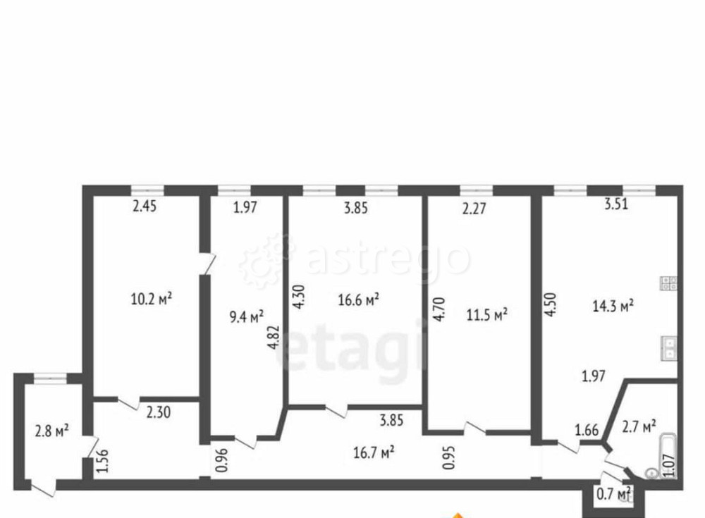 4-комн. квартира, 84.9 м2, 2/6 эт. Санкт-Петербург - изображение 7