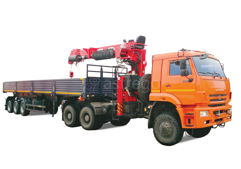 Полуприцеп АВТОМАСТЕР мод. 9408-10, п/п бортовой под тягач с КМУ, коники, ССУ 1350, 3 оси Ceylan Краснодар - изображение 1