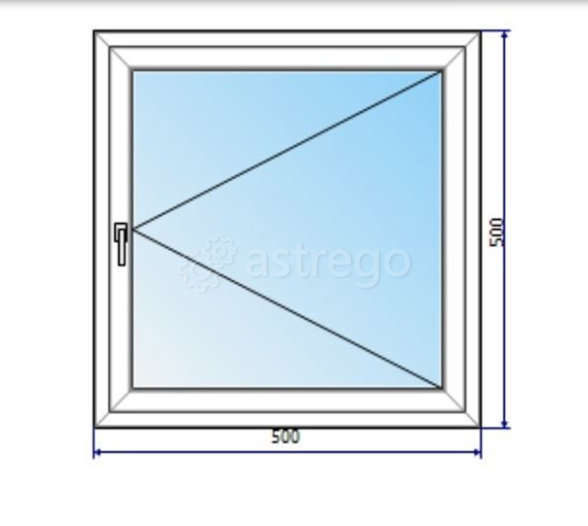 ПВХ окно 500х500 Москва - изображение 1