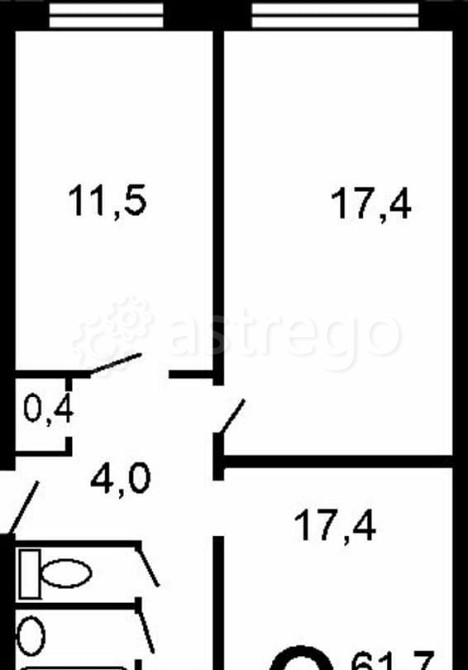3-комн. квартира, 60.3 м2, 5/5 эт. Салават - изображение 1