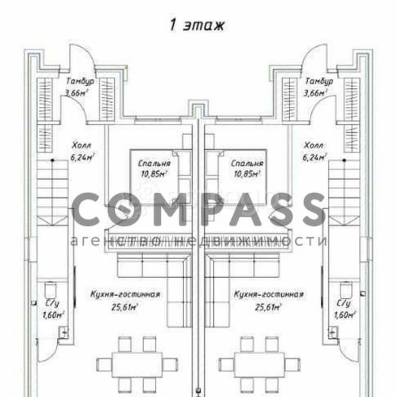 Таунхаус, 99 м2, 2 сотки, 2 эт. Белгород - изображение 3