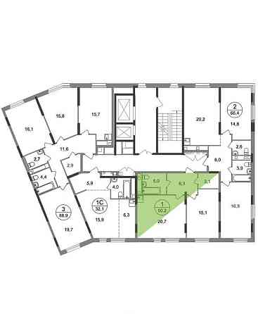 1-комн. квартира, 50 м2, 13/17 эт. Москва