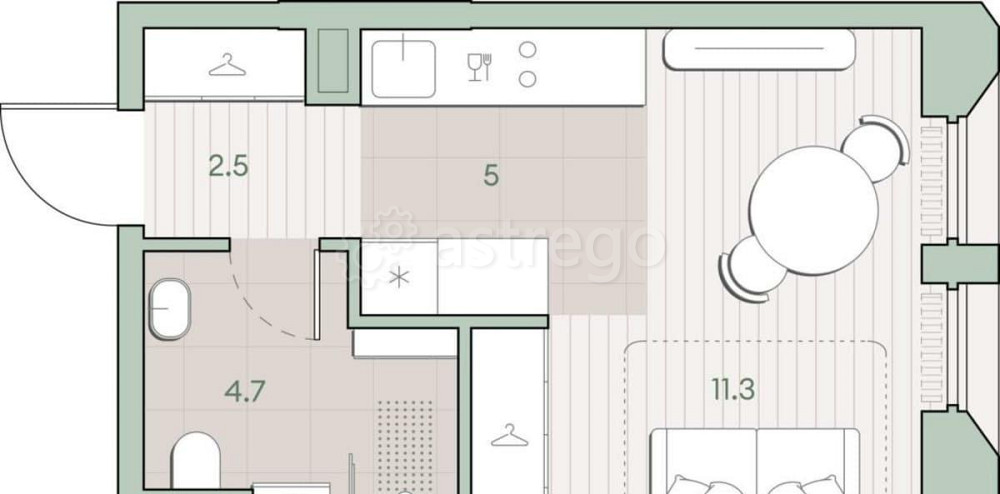 Студия, 23.5 м2, 7/13 эт. Москва - изображение 1