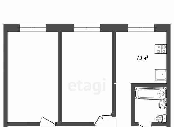 2-комн. квартира, 42.6 м2, 5/5 эт. Норильск