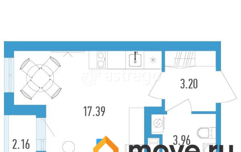 Студия, 25.63 м2, 10/12 эт. Санкт-Петербург - изображение 1