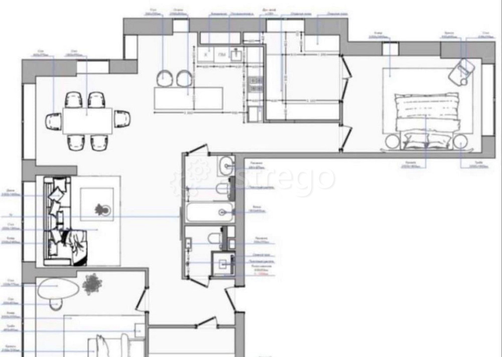 3-комн. квартира, 120 м2, 10/53 эт. Москва - изображение 2