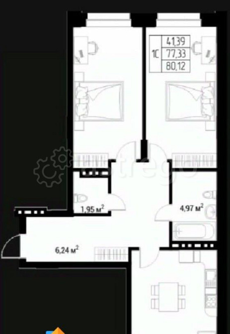 Студия, 80.12 м2, 6/9 эт. Горно-Алтайск - изображение 1