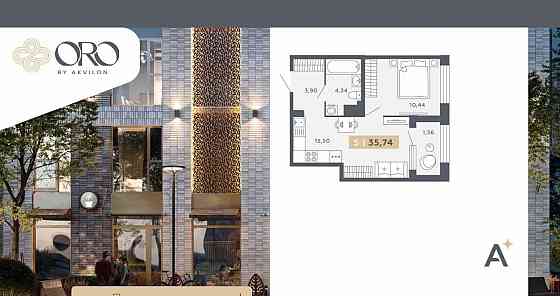 1-комн. квартира, 35.74 м2, 13/17 эт. Санкт-Петербург