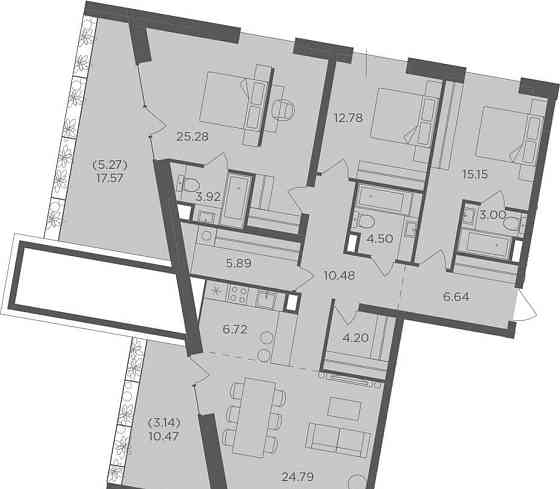 4-комн. квартира, 130 м2, 13/14 эт. Москва