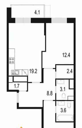 2-комн. квартира, 70 м2, 23/25 эт. Одинцово