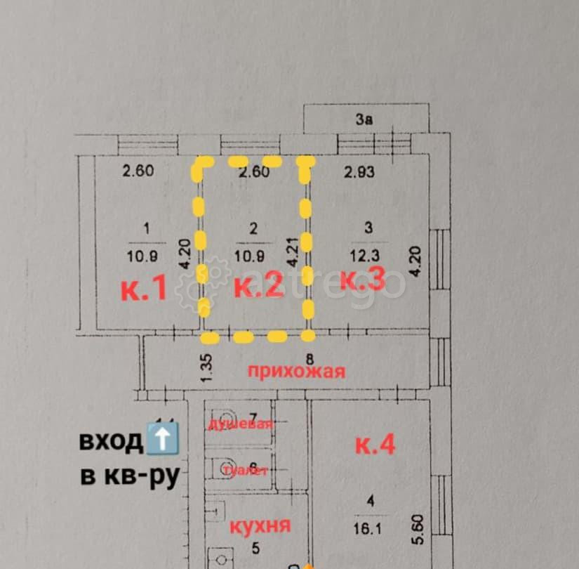 Комната, 10.9 м2, 5/5 эт. Москва - изображение 7