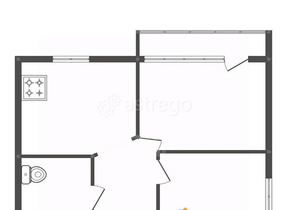 2-комн. квартира, 39 м2, 4/5 эт. Белогорск - изображение 1
