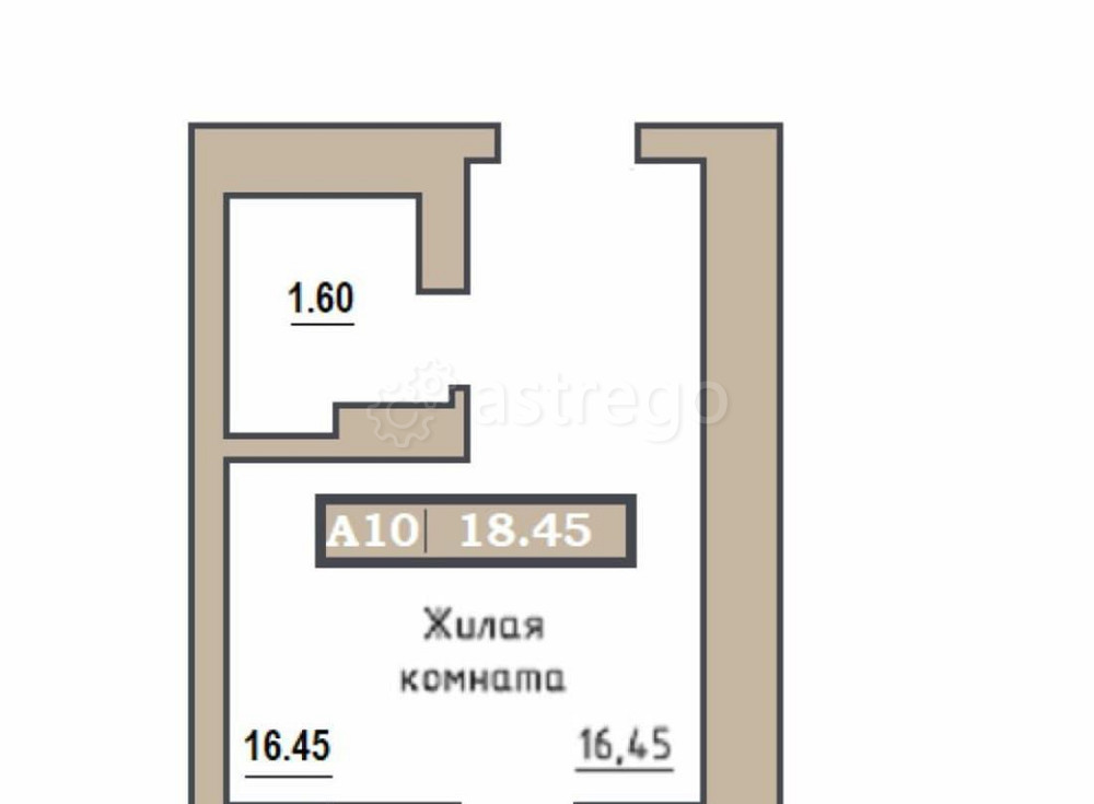 Студия, 18.45 м2, 9/9 эт. Красноярск - изображение 2