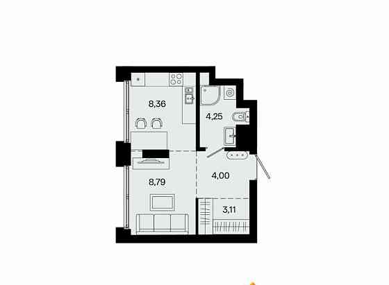 1-комн. квартира, 28.5 м2, 16/31 эт. Уфа