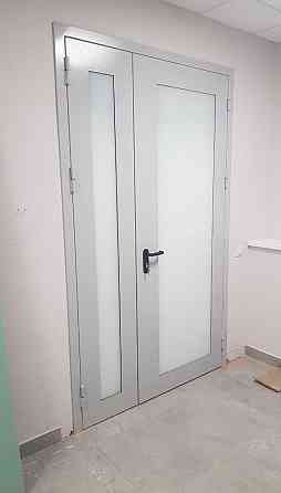 Дверь противопожарная металлическая с остеклением более 25% двупольная Уфа