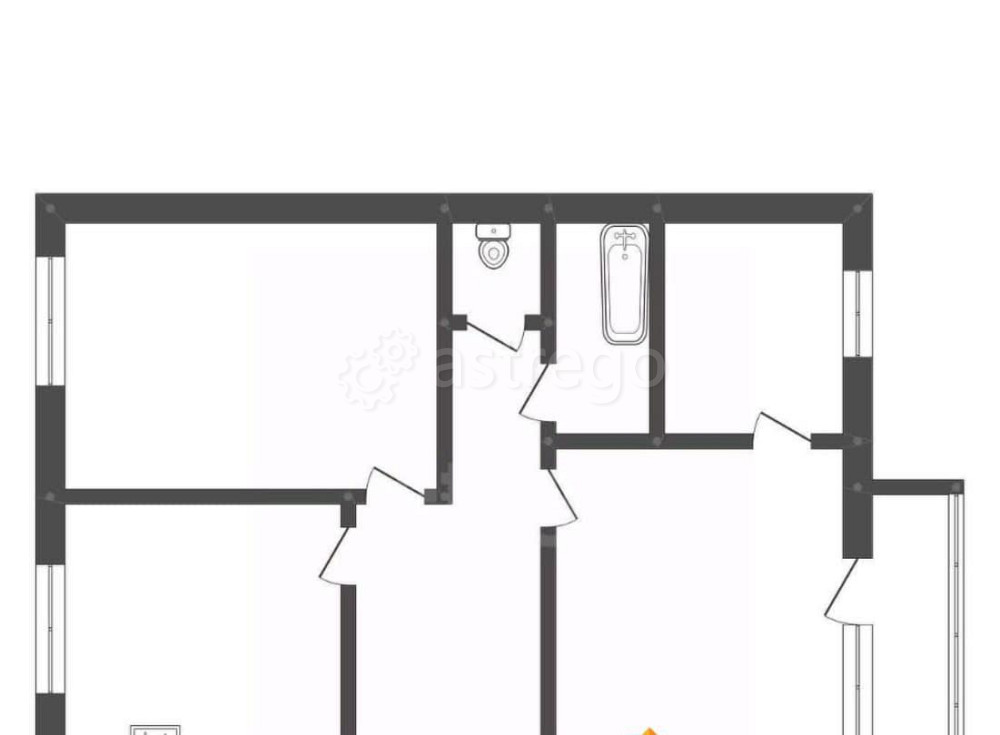 3-комн. квартира, 59 м2, 4/5 эт. Белогорск - изображение 2