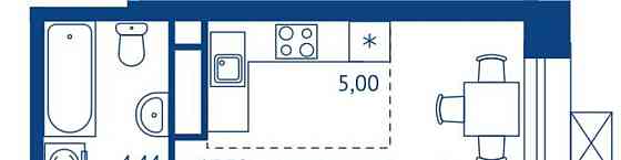 Студия, 32.61 м2, 8/22 эт. Королев