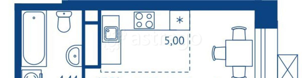 Студия, 32.61 м2, 8/22 эт. Королев - изображение 1