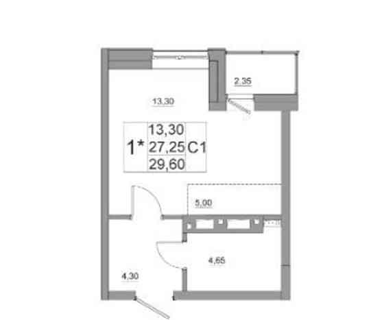 1-комн. квартира, 29.6 м2, 16/17 эт. Красноярск