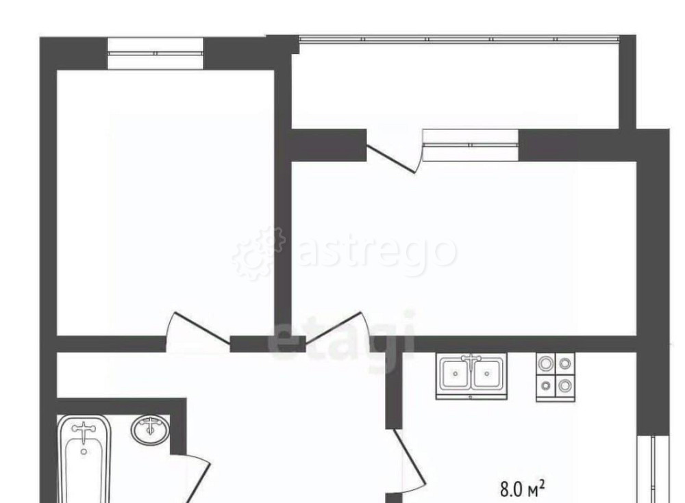 2-комн. квартира, 47 м2, 1/9 эт. Воскресенск - изображение 5