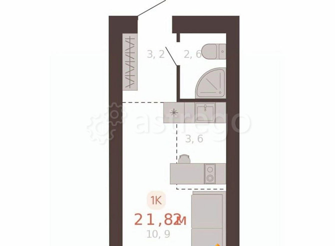 1-комн. квартира, 22.1 м2, 5/5 эт. Новоалтайск - изображение 1