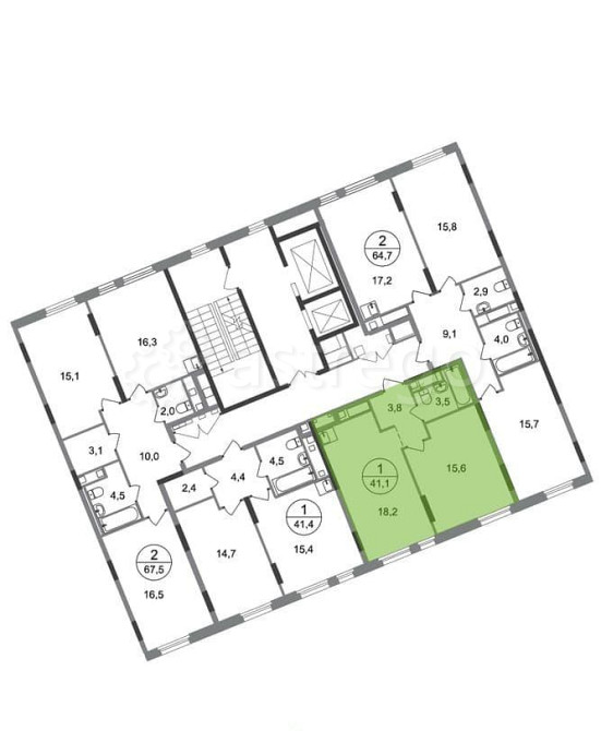 1-комн. квартира, 41 м2, 10/17 эт. Москва - изображение 3
