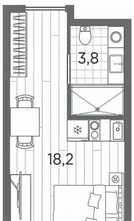 1-комн. апарт-ы, 22 м2, 8/13 эт. Санкт-Петербург
